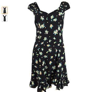 Free People Black Floral Mini Dress